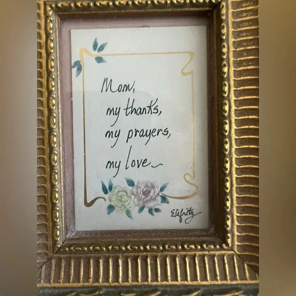 Vintage Mom Thanks My Prayers My Love Framed Gift - Picture 1 of 3